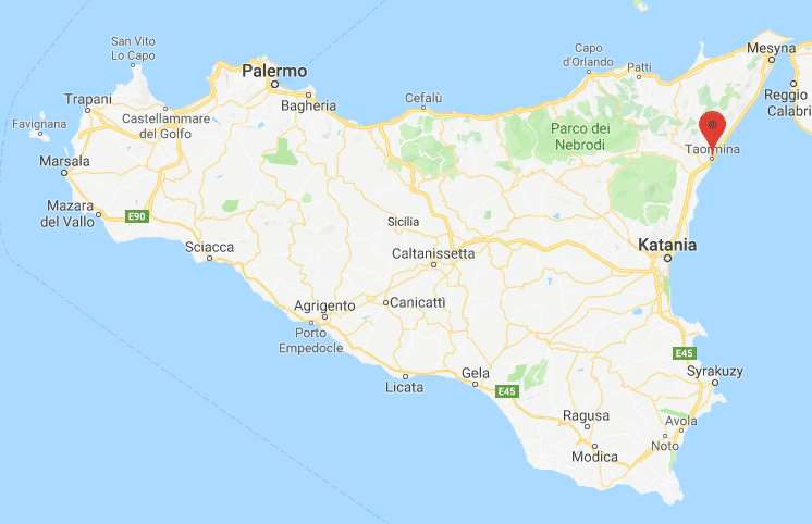 Map Of Taormina Sicily
