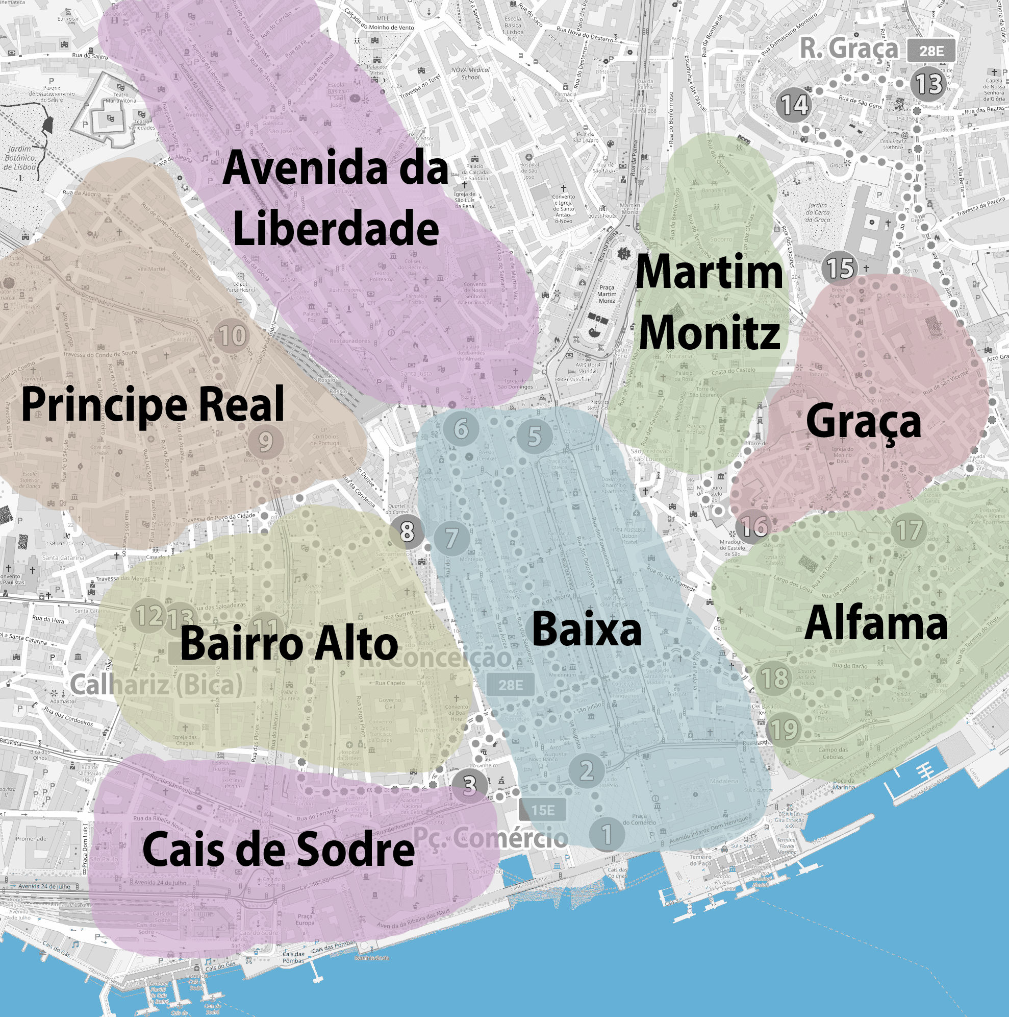 Portugal - Mapa turístico PDF - atrações turísticas, O que ver? Guia.