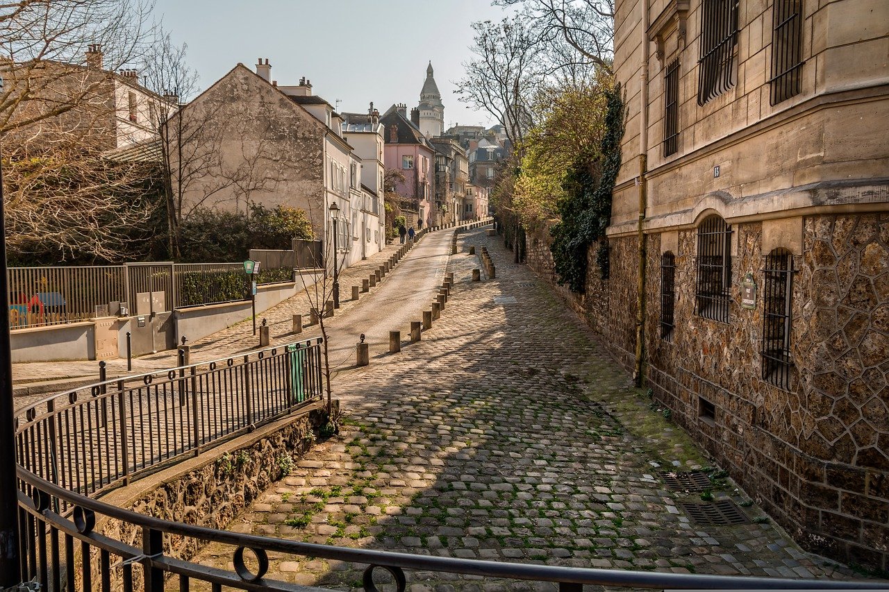 Улица в париже монмартр