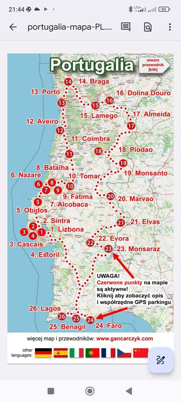 Portugal - Mapa turístico PDF - atrações turísticas, O que ver? Guia.