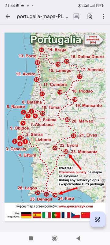 Portugal mapa turístico - mapa Turístico de Portugal (Europa do