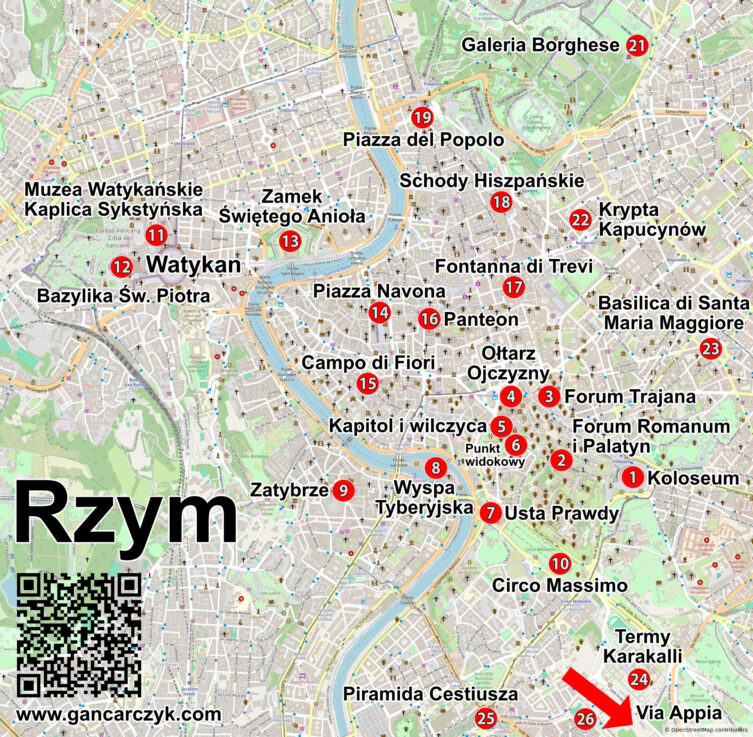 Rim: atrakcije i spomenici, karta i plan razgledavanja [2026] – vodič i ...