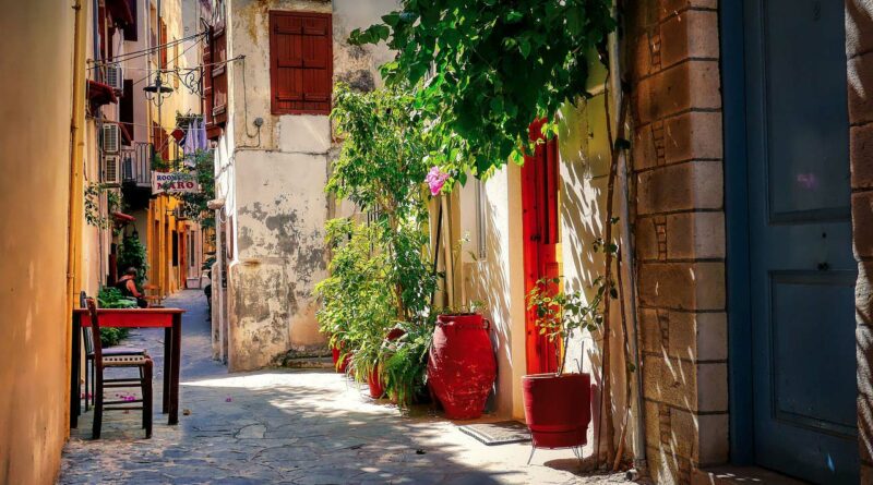 Chania - jedna z uliczek w mieście