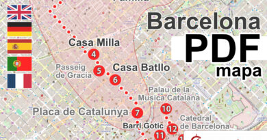 Barcelona: interaktywna MAPA PDF, trasy zwiedzania 1-5 dni [2026]