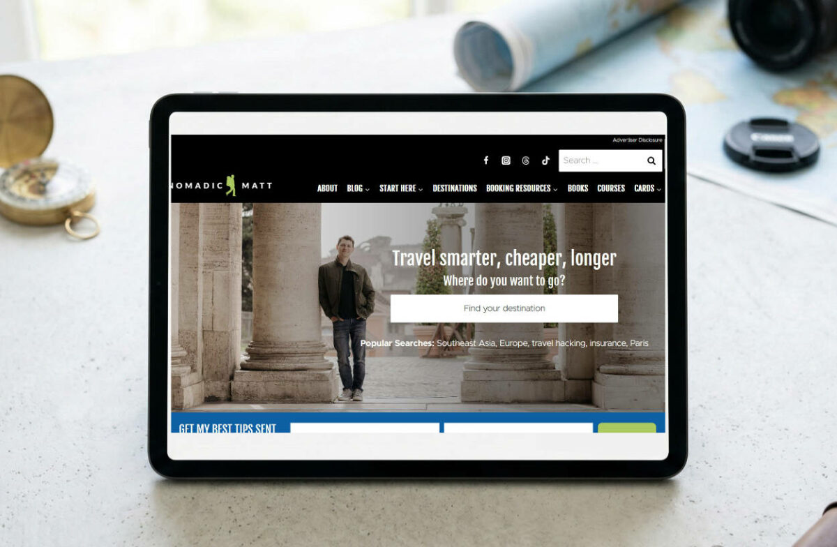 Nomadic Matt blog