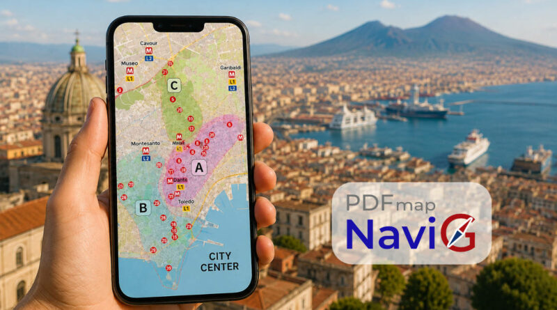 Neapol mapa PDF na telefon – interaktywny plan zwiedzania miasta z GPS i podziałem na strefy